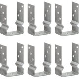  Sidra za ogradu 6 kom srebrna 9 x 6 x 15 cm pocinčani čelik | shoptok.hr