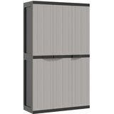 Vanjski ormarić za pohranu sivo-crni 97 x 37 x 165 cm PP | shoptok.hr