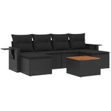  7-dijelni set vrtnih sofa od poliratana s jastucima crni Crna 62 x 62 x 69 cm | Shoptok.si