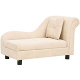 vidaXL Sofa za pse s jastukom krem 83 x 44 x 44 cm plišana | shoptok.hr
