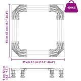  Postolje za perilicu rublja Siva 67 x 67 x 12 cm | shoptok.hr