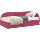 vidaXL Kutni krevetni okvir s madracem 2 kom. Crvena Baršun - boja crnog vina 90 x 200 cm | shoptok.hr