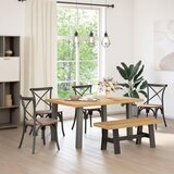  Klupa za blagovanje NOAIN 120 x 41 x 45 cm Masivna borovina - Oblik 120 cm Prirodna Cijene