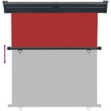 Balkonska bočna tenda 165 x 250 cm crvena | shoptok.hr