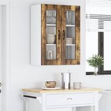  Zidni stakleni ormarić LUCCA Dimljeni hrast 60 x 31 x 80 cm | Eponuda.com