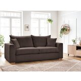 Bobochic Paris Smeđa sklopiva sofa od samta 225 cm Augustin – | shoptok.hr