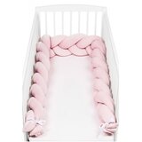SuperMami Ogradica pletenica velur 300 cm, roza | shoptok.hr
