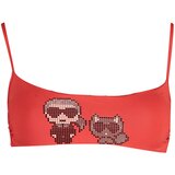 KARL LAGERFELD BEACHWEAR TOP WOMEN'S COSTUME RED | ePonuda.com