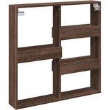 vidaXL Stenska omarica rjava hrast 80x15x80 cm inženirski les | Shoptok.si