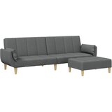 Maison Chic kavč - Sofa - Kanape dvosed z ležiščem in stolčkom za noge temno sivo blago, (21727877) Cene