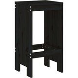 vidaXL Vrtni stolček 2 kosa črn 40x36x75 cm trdna borovina | Shoptok.si