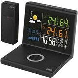  Meteorološka stanica sa bežičnim punjenjem 5V 2xAA + 2xAAA crna | Eponuda.com