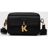 Karl Lagerfeld Usnjena torbica črna barva, 245W3047