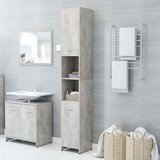 The Living Store Kopalniška omarica betonsko siva 30x30x183,5 cm iverna plošča - Kopalniška Omarica, (21436672) Cene