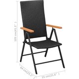 vidaXL 5-dijelni vrtni blagovaonski set crno-smeđi | shoptok.hr