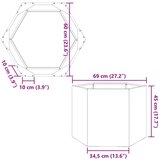 vidaXL Vrtna sadilica antracit šesterokutna 69x60x45 cm čelična | shoptok.hr