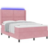 vidaXL Box spring krevet Ružičasta 140 x 190 cm Baršun - Ružičasta 140 x 190 cm Dizajn s rombovima | shoptok.hr