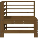  Kutna vrtna sofa smeđa boja meda od masivne borovine | shoptok.hr