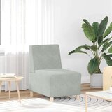 vidaXL Modularna sofa bez naslona za ruke svijetlosiva 55 cm baršunasta | shoptok.hr