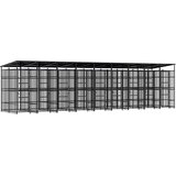  Zunanji pasji boks s streho jeklo 16,59 m² | Shoptok.si
