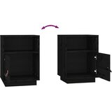  Noćni ormarići 2 kom crni 40 x 34 x 55 cm od masivne borovine | shoptok.hr
