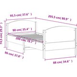  Okvir kreveta bez madraca voštano smeđi 90 x 200 cm od borovine | shoptok.hr