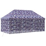 POP-UP Paviljon s 4 Zidova 3 x 6 m Plavi kamuflaža Slike