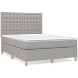  s oprugama i madracem svjetlosivi 140x190 cm od tkanine | shoptok.hr