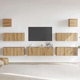  7-dijelni zidni TV ormarić Artisan hrast izrađen od drva | shoptok.hr