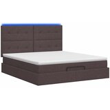  Krevet od pjene s madracem i LED-om Tamno smeđa 140 x 190 cm - Tamno smeđa 140 x 190 cm Prošiveno gumbima | shoptok.hr