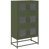 vidaXL Highboard Olive Green 68x39x123 cm Jeklo | Shoptok.si