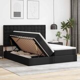  s madracem i skladištem Crna 200 x 200 cm Lažna koža | shoptok.hr