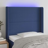  Posteljno vzglavje modro 83x16x118/128 cm blago, (20933418) | Shoptok.si