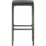  7-dijelni vrtni barski set od poliratana s jastucima sivi Siva 100 cm table length | Shoptok.si