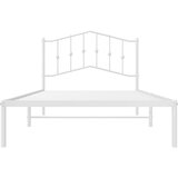 Metalni okvir za krevet s uzglavljem bijeli 100x200 cm | shoptok.hr