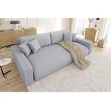 Ropez Svijetlo siva sklopiva/s prostorom za odlaganje sofa od samta 234 cm Sara – | shoptok.hr