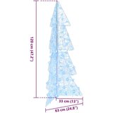 vidaXL Božično drevo med 100 LED Hladno belo 120 cm Akril | Shoptok.si