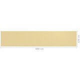 Balkonski zastor bež 120 x 600 cm HDPE | Shoptok.si