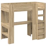  Okvir kreveta na kat s stolom Sonoma hrast 90 x 200 cm | shoptok.hr