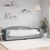  Dnevni krevet s madracem svjetlosivi 80 x 200 cm od tkanine | shoptok.hr