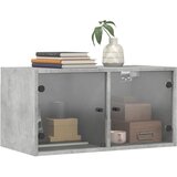  Zidni ormarići staklena vrata 2 kom boja betona 68,5x37x35 cm | shoptok.hr