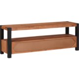 vidaXL Omare in policami za shranjevanje medijev s predalom s polico s shranjevanjem Rjava | Shoptok.si