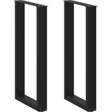 vidaXL Noge stolića za kavu U-oblika 2 kom crne 50x(90-91) cm čelik | shoptok.hr