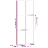  Klizna vrata crna 90 x 205 cm od kaljenog stakla i aluminija | shoptok.hr