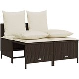  5-dijelni set vrtnih sofa s jastucima poliratan smeđi | shoptok.hr