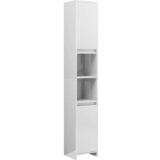 Maison Chic Kopalniška omarica - Kopalniški kabinet visok sijaj bela 30x30x183,5 cm iverna pl., (21794362) Cene