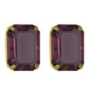 Victoria Cruz helena amethyst gold mindjuše sa swarovski kristalima ( a4341-11dt ) | ePonuda.com