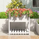  Sadilica s policom bijela 82,5x82,5x81 cm od masivne borovine | shoptok.hr