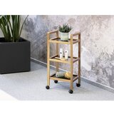 Wenko Crna/u prirodnoj boji kupaonska polica od masivnog bagrema 35x76,5 cm Fondi – | shoptok.hr