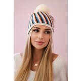 Kesi Cap with a pompom Hanna K328 ecru | shoptok.hr
